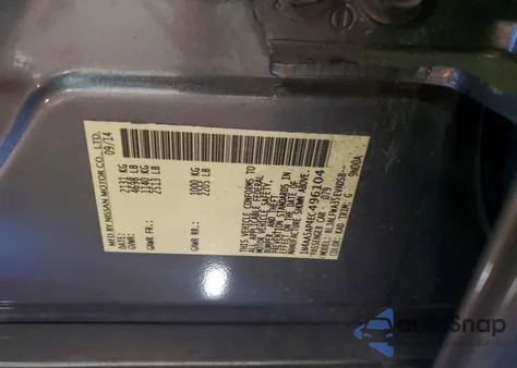 2014 Nissan Maxima S из США, поврежденный, VIN 1N4AA5AP4EC496104